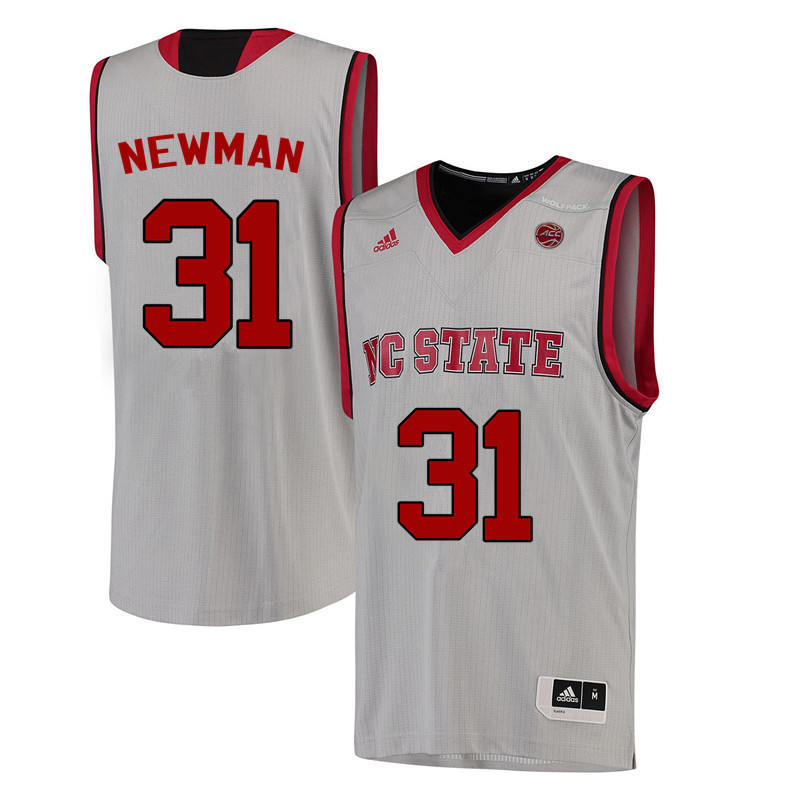 Men NC State Wolfpack #31 Spencer Newman College Basketball Jerseys-White - Click Image to Close